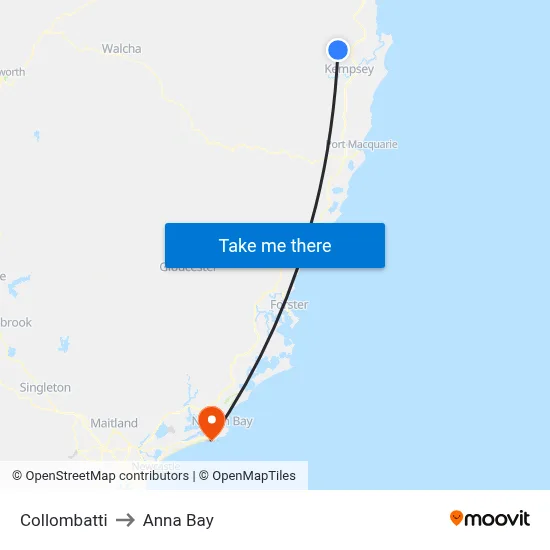 Collombatti to Anna Bay map