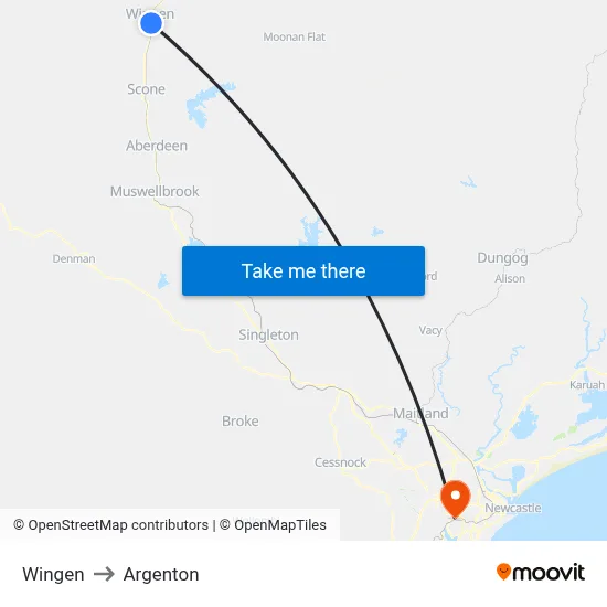 Wingen to Argenton map