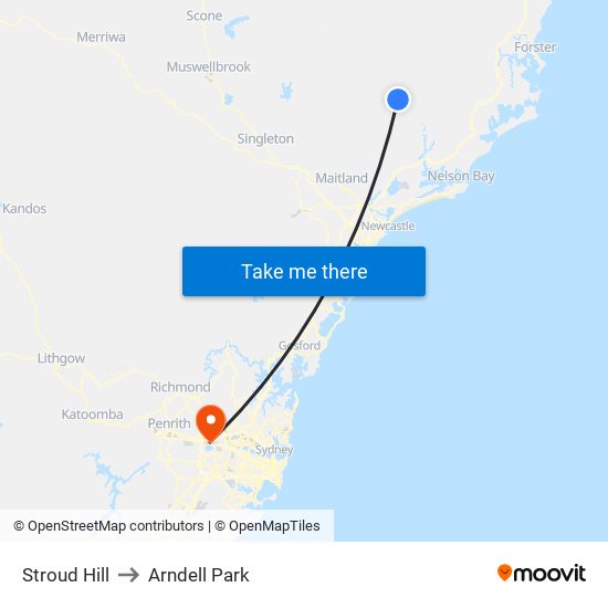 Stroud Hill to Arndell Park map