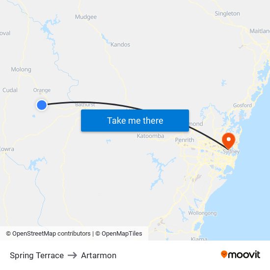 Spring Terrace to Artarmon map