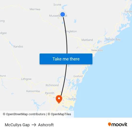 McCullys Gap to Ashcroft map