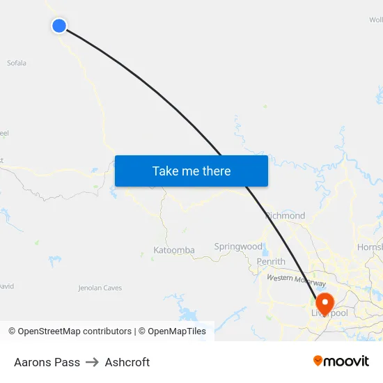 Aarons Pass to Ashcroft map