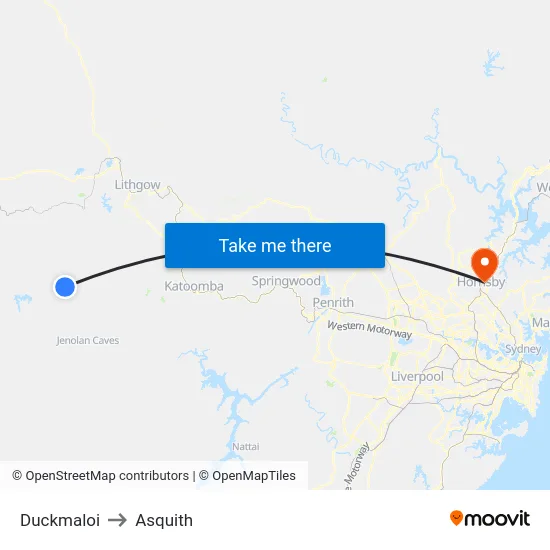Duckmaloi to Asquith map