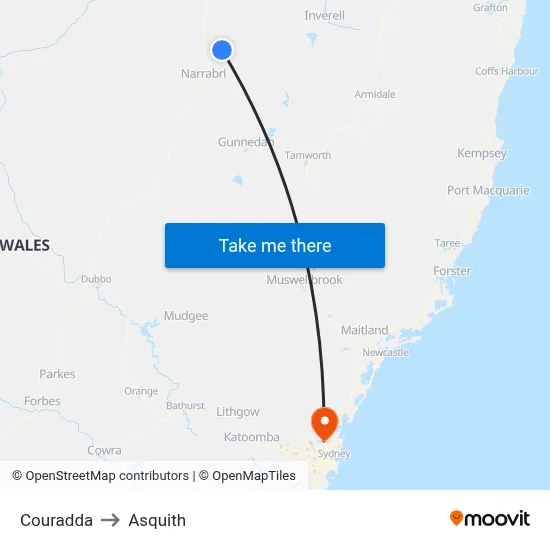 Couradda to Asquith map