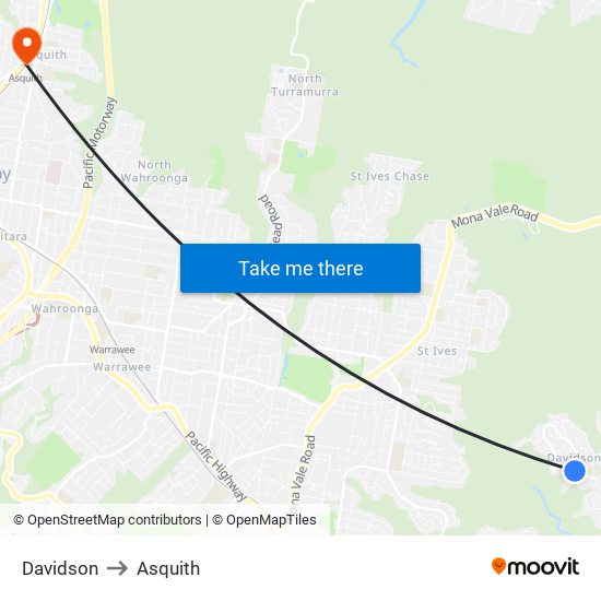Davidson to Asquith map