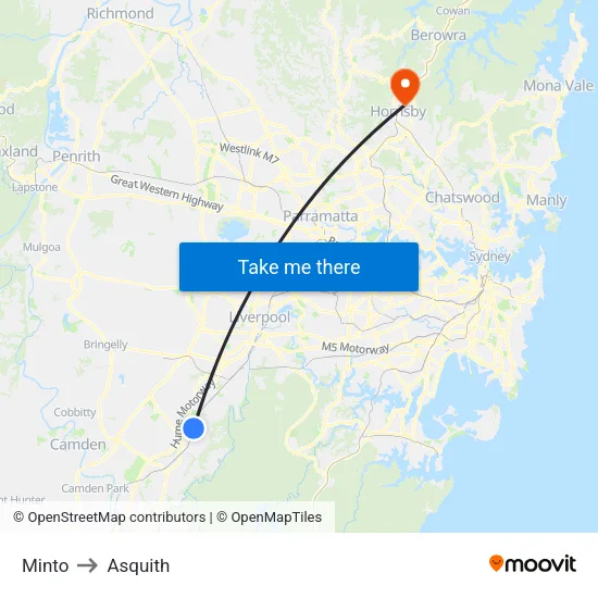 Minto to Asquith map