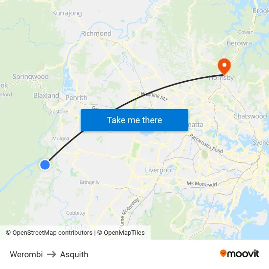 Werombi to Asquith map