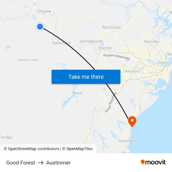 Good Forest to Austinmer map