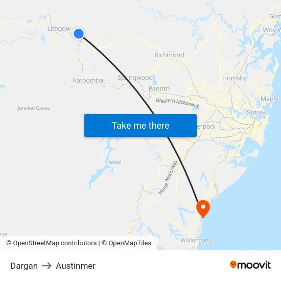 Dargan to Austinmer map