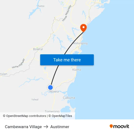 Cambewarra Village to Austinmer map