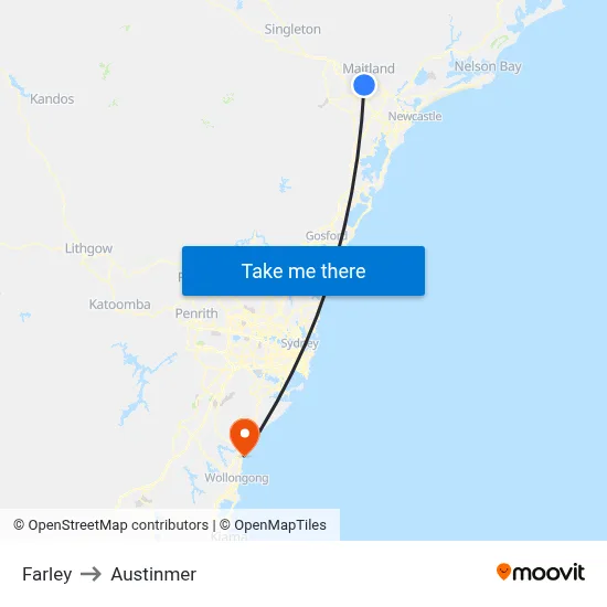 Farley to Austinmer map