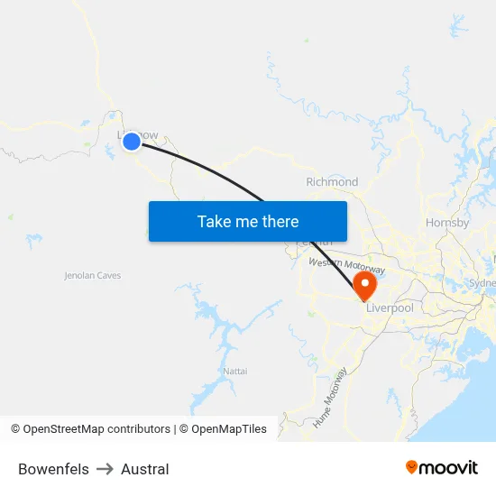 Bowenfels to Austral map