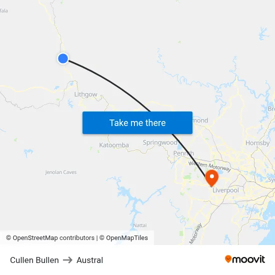 Cullen Bullen to Austral map