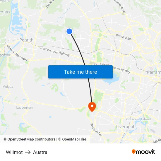 Willmot to Austral map