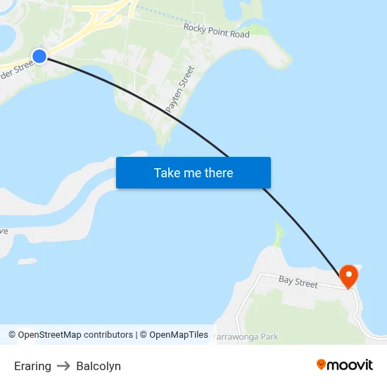 Eraring to Balcolyn map