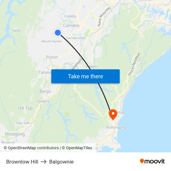 Brownlow Hill to Balgownie map