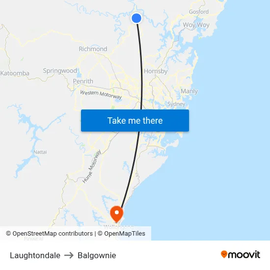 Laughtondale to Balgownie map