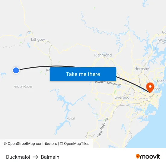 Duckmaloi to Balmain map