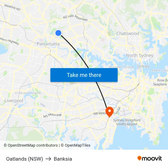 Oatlands (NSW) to Banksia map