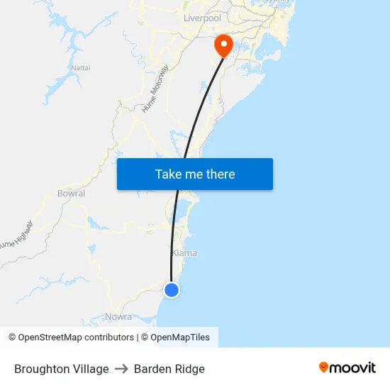 Broughton Village to Barden Ridge map