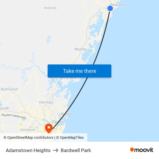 Adamstown Heights to Bardwell Park map