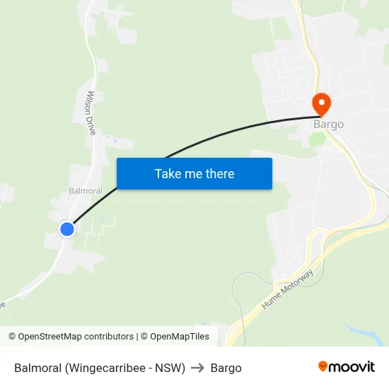 Balmoral (Wingecarribee - NSW) to Bargo map