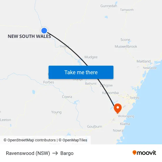 Ravenswood (NSW) to Bargo map