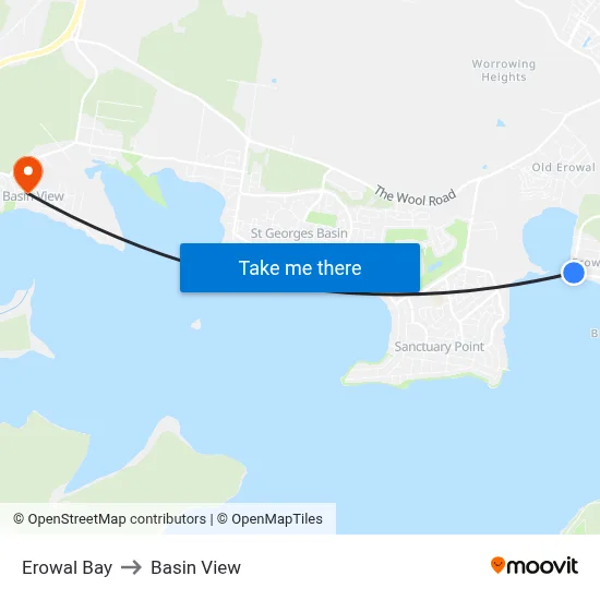 Erowal Bay to Basin View map