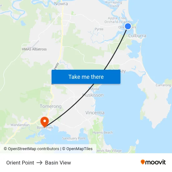 Orient Point to Basin View map