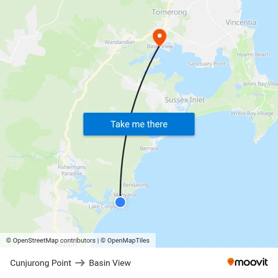 Cunjurong Point to Basin View map