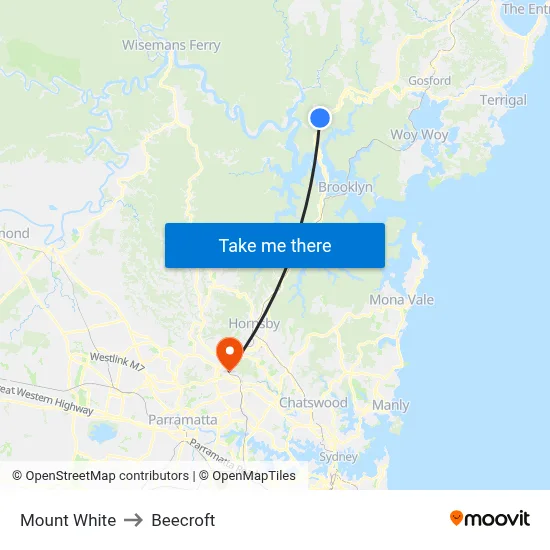 Mount White to Beecroft map