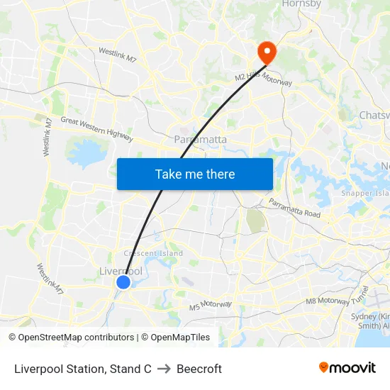 Liverpool Station, Stand C to Beecroft map