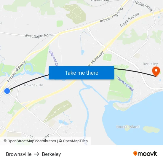 Brownsville to Berkeley map