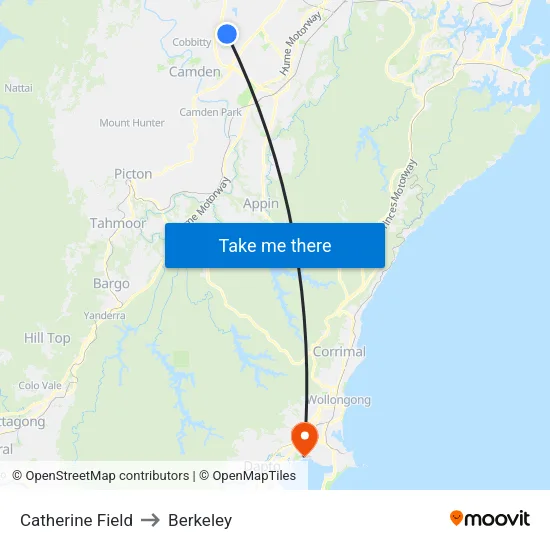 Catherine Field to Berkeley map