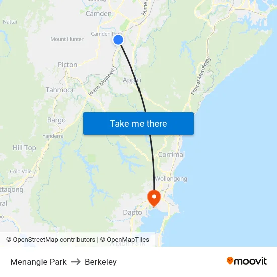 Menangle Park to Berkeley map