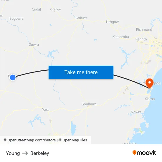 Young to Berkeley map