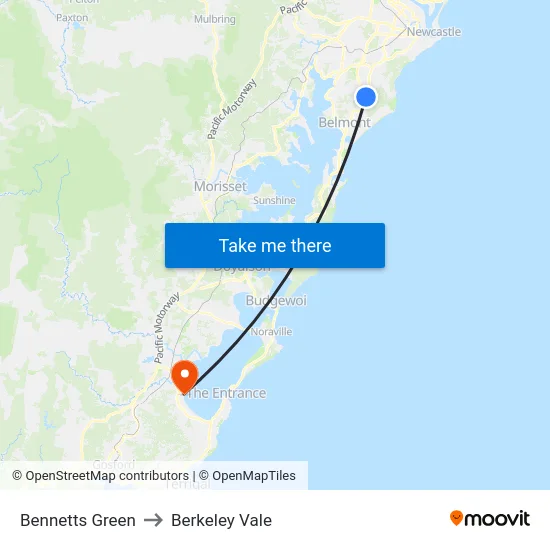 Bennetts Green to Berkeley Vale map