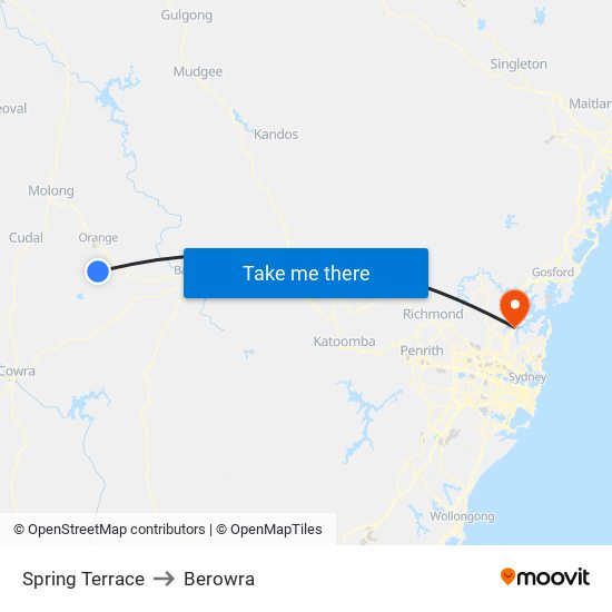 Spring Terrace to Berowra map