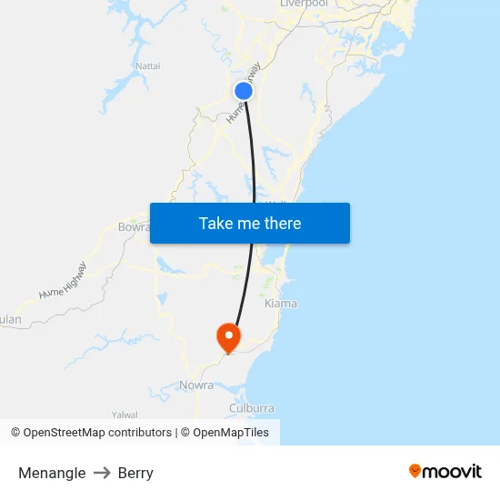 Menangle to Berry map