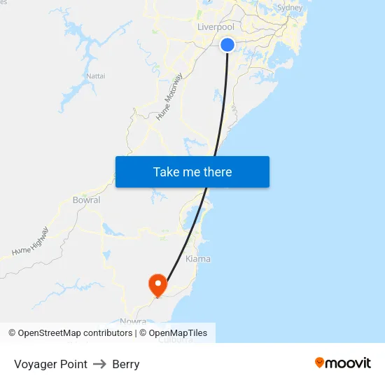 Voyager Point to Berry map