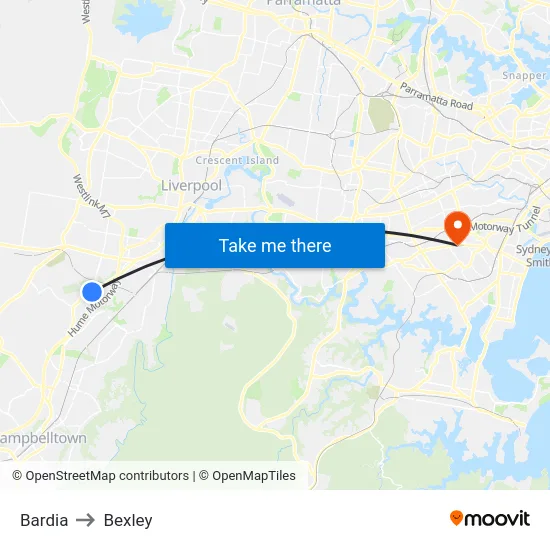 Bardia to Bexley map