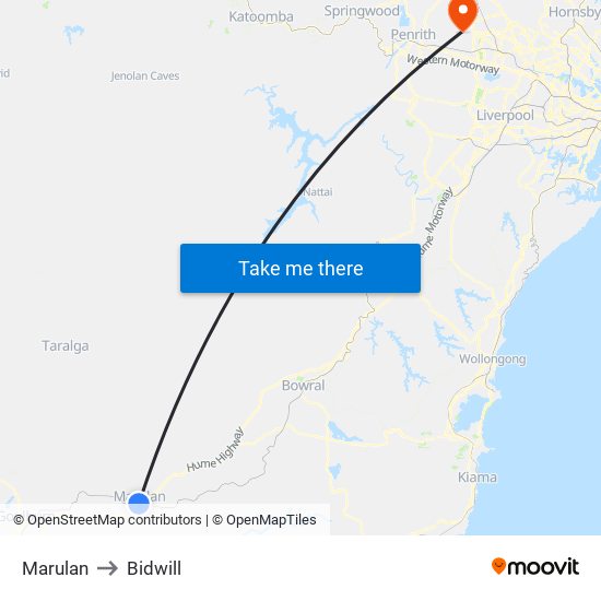 Marulan to Bidwill map