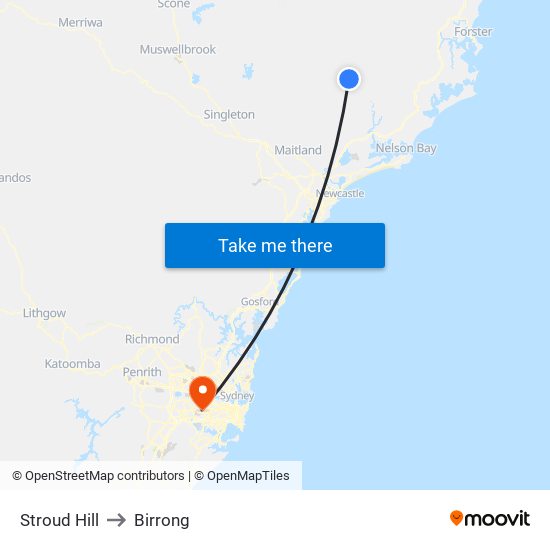 Stroud Hill to Birrong map