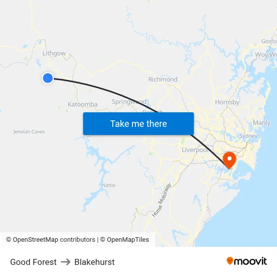 Good Forest to Blakehurst map