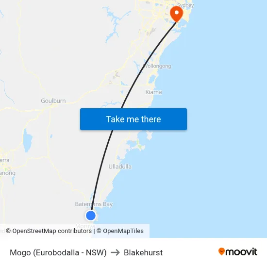 Mogo (Eurobodalla - NSW) to Blakehurst map