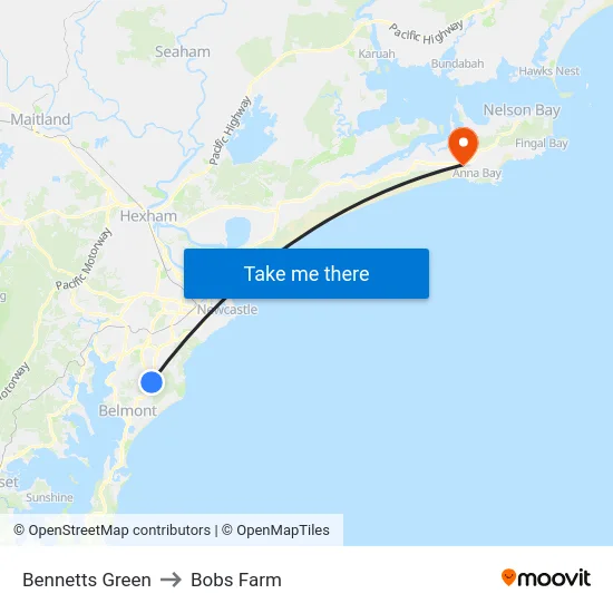 Bennetts Green to Bobs Farm map