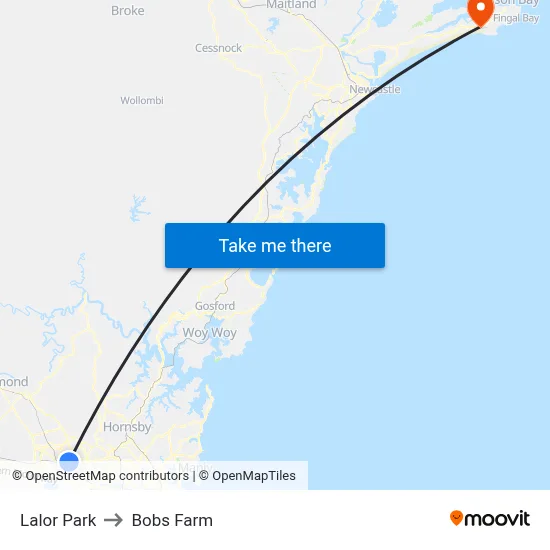 Lalor Park to Bobs Farm map