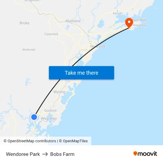 Wendoree Park to Bobs Farm map