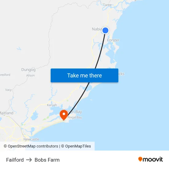 Failford to Bobs Farm map
