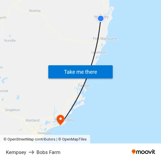Kempsey to Bobs Farm map